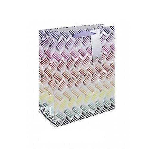 Eurowrap Wave Pattern Gift Bag (Pack of 6)
