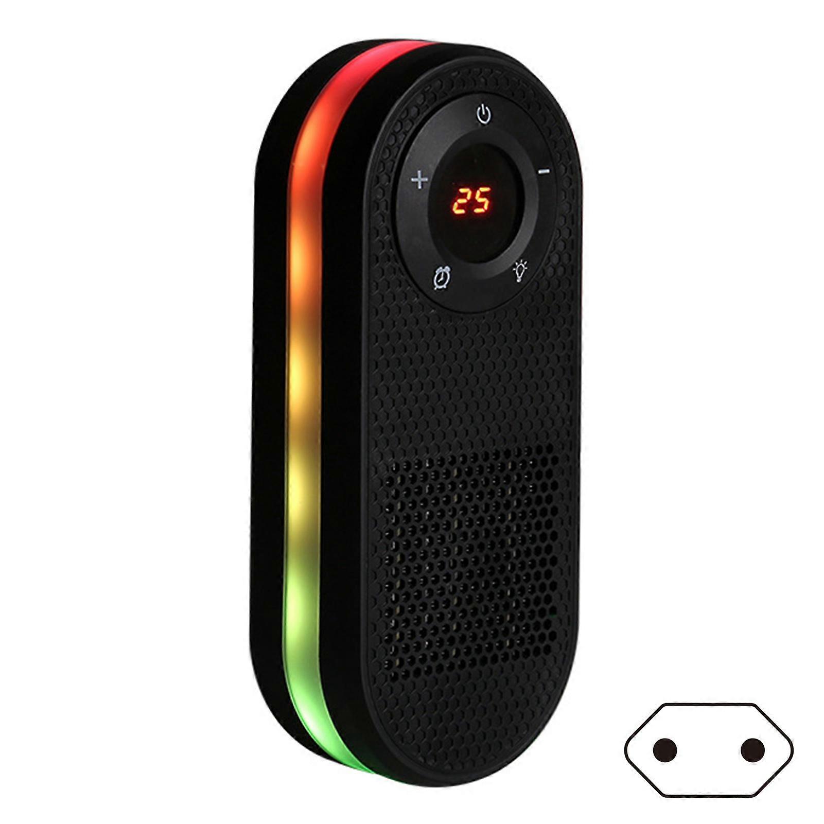 Mini Portable Heater, 1000W Ceramic Plug in Heater with 5-Coloured Lights, Remote Control, Display, 12H Timer & 2 Heat Settings