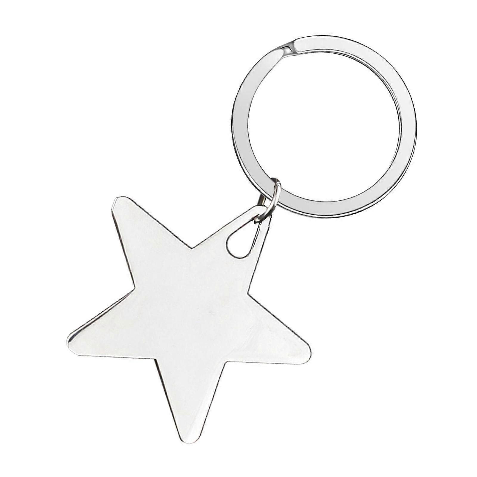 Modern 5 Point Star Keychain Sturdy Alloy Construction Men’s Key Ring Compact Size Stylish Everyday Carry Accessory Multicolor