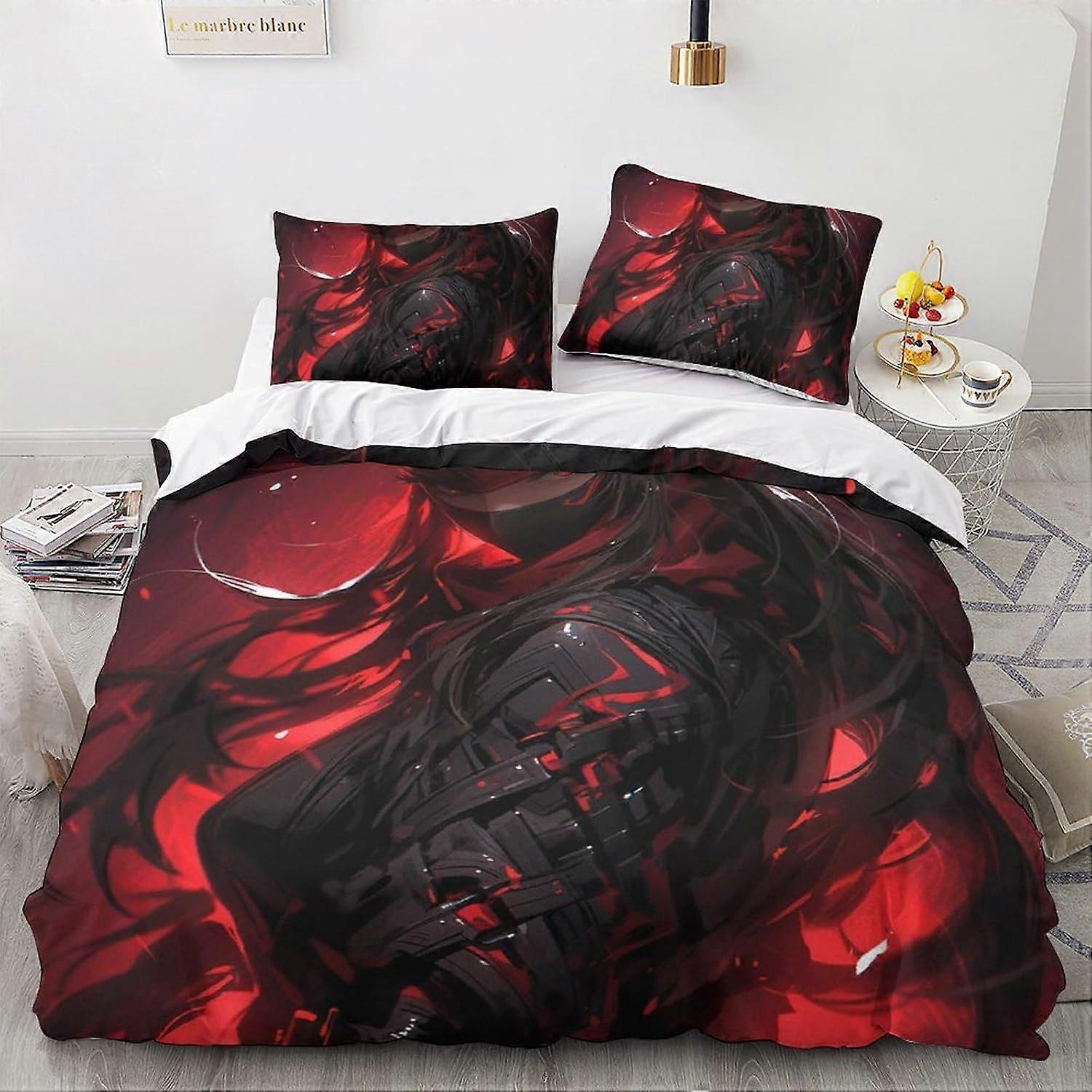 Animes E Mangás Edredom Capa Set 3D Impresso Anime Set Com Fronha Fantasia Colcha Capa Roupa de Cama Rei