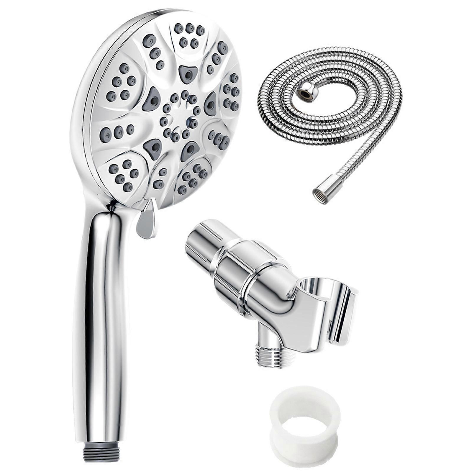 Lightweight Handheld Shower Head 6 Electroplated ABS Rustproof Design For Home Bathrooms Multicolor