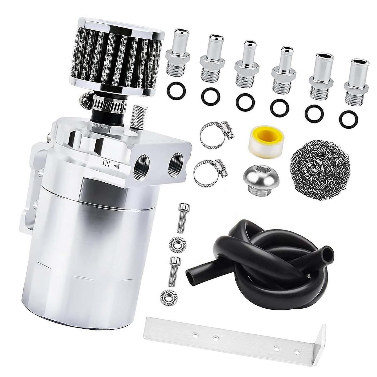 Oversized 300ML Oil Seize Can Aluminum Air Filter Structure Reduces Engine Contamination Standard  Silver