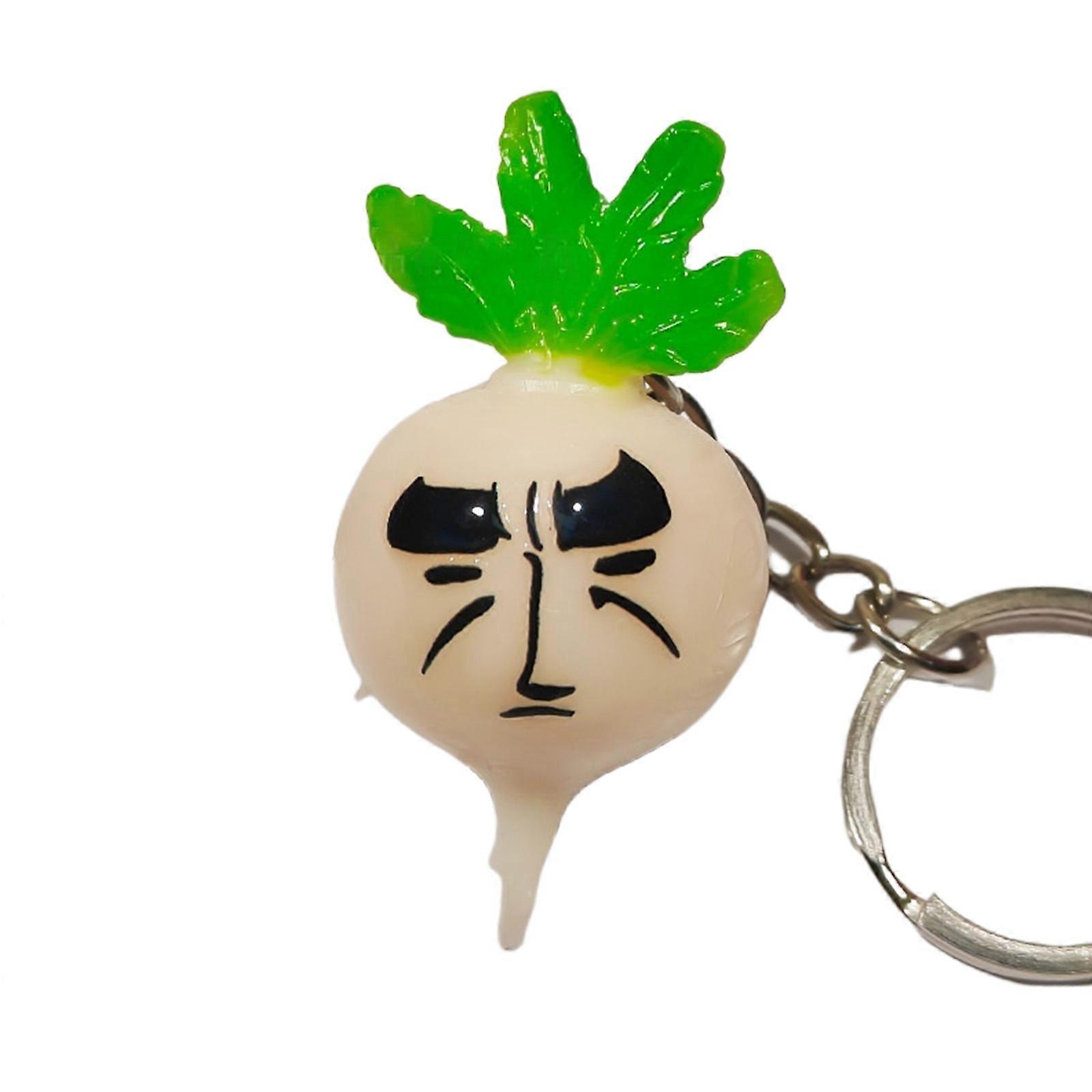 Fanciful Rosin Carrot Keyring With Comical Expression For Students Spouses And Comrades Multicolor