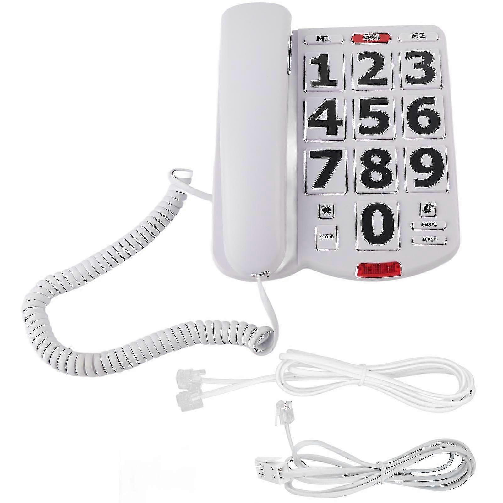 Big button phone wired big button landline phone with easy to read big buttons and super loud ringtones