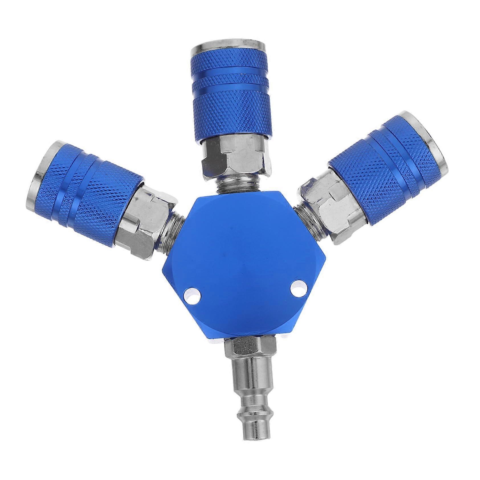 Aluminum Air Hose Splitter NPT Quick Connect Coupling Leakproof for Pneumatic Tools and Compressors