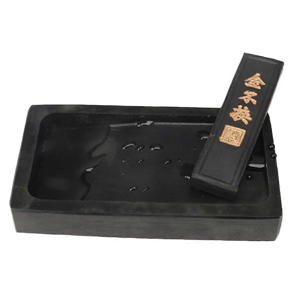 1 Set Calligraphy Inkslab Grinding Inkstone Inkslab Painting Inkslab Inkslab with Ink Stick