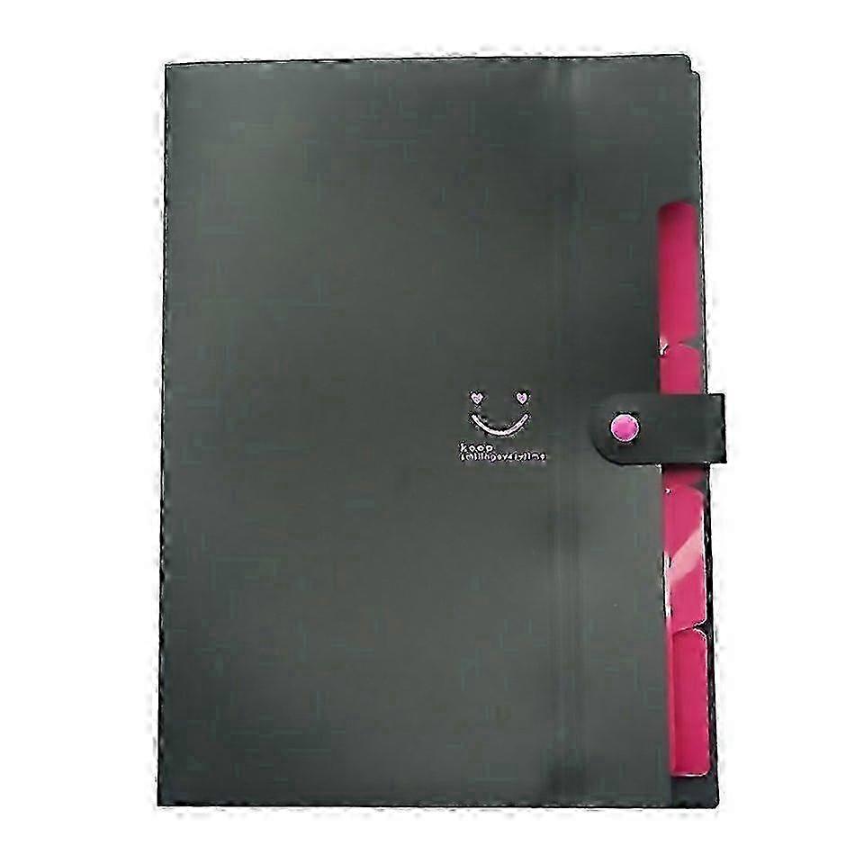 m For Candycolored Smiling Face Multilayer Portfolio Pouch Plastic Information Book File Folder