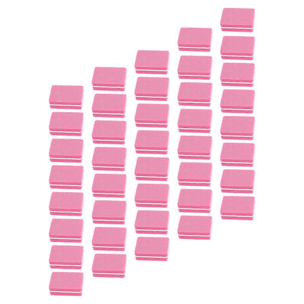 100Pcs Sponge Nail Files Mini Eva Nail Buffer Blocks for Manicure Use Pink