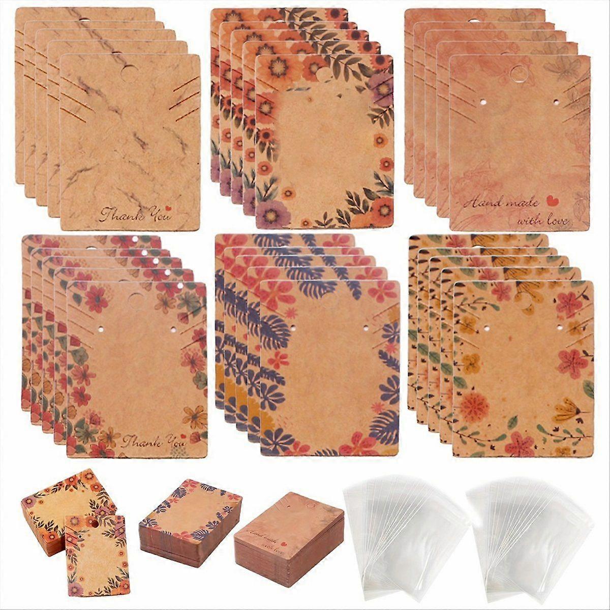 ジュエリーディスプレイネックレスチャームパッケージカードクラフトペンダントディスプレイタグカードイヤリングネックレス用