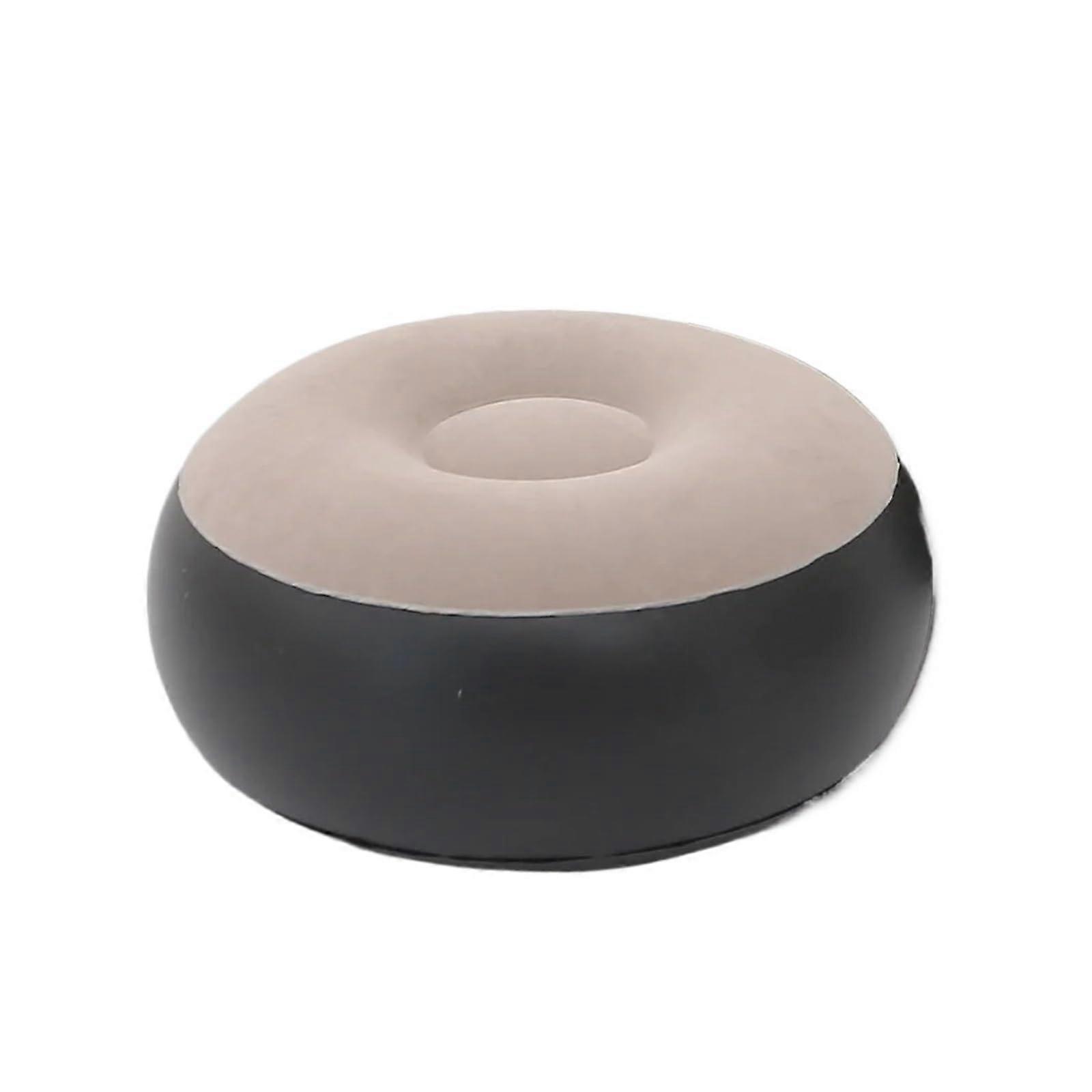 Camping Outfit Inflatable Lazy Sofa With Pedal Folding Recliner For Outdoor And Indoor Brown Flocking Chair One Size