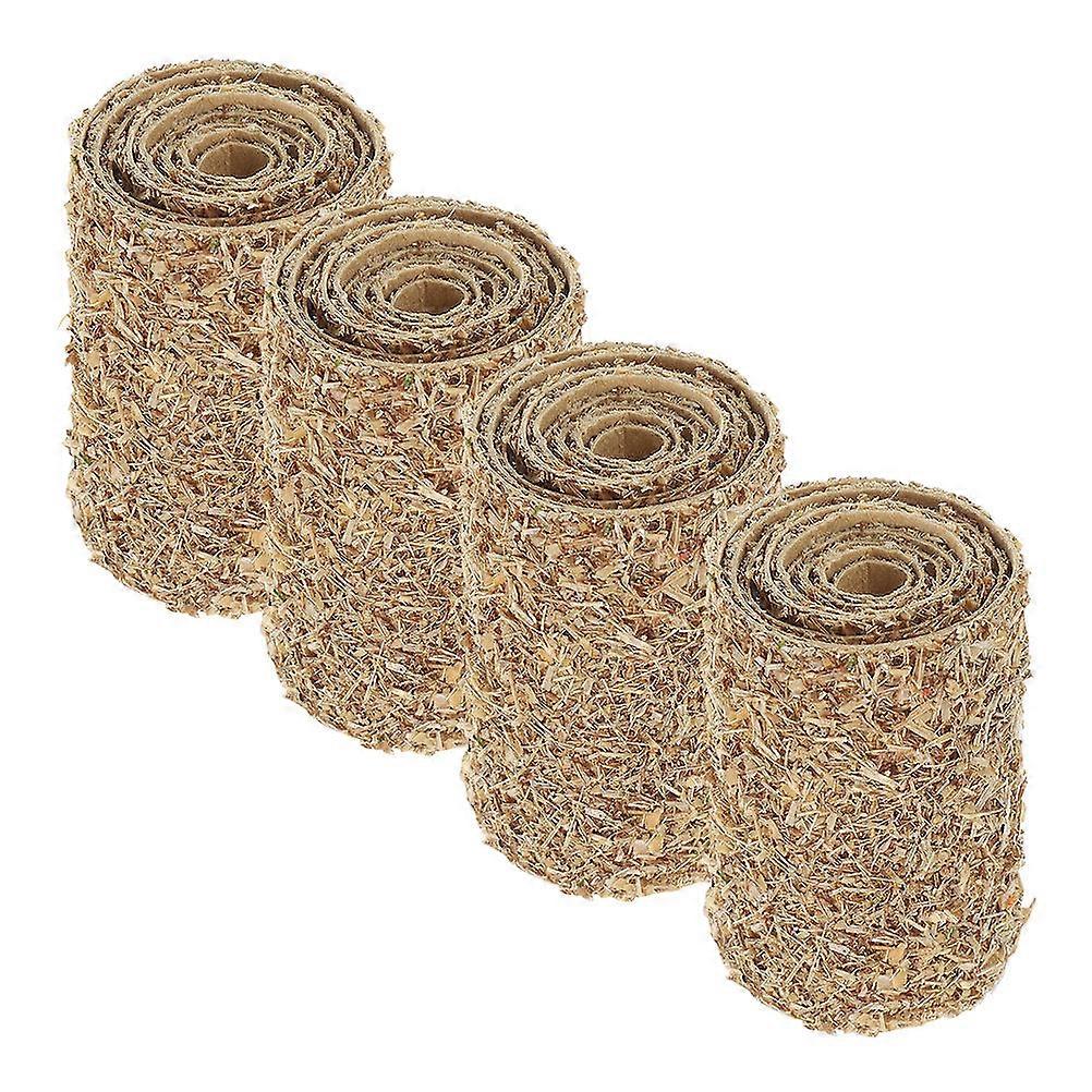4pcs Mini Hay Bales for Dollhouse Fall Decorations and Table Display Prop