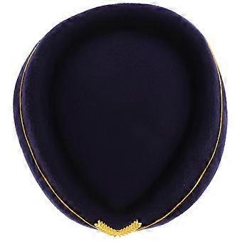 Cosplay Prop Beret Cap For Women Uniform Flight Attendant Dark Blue Ergonomic Design 1 Pcs