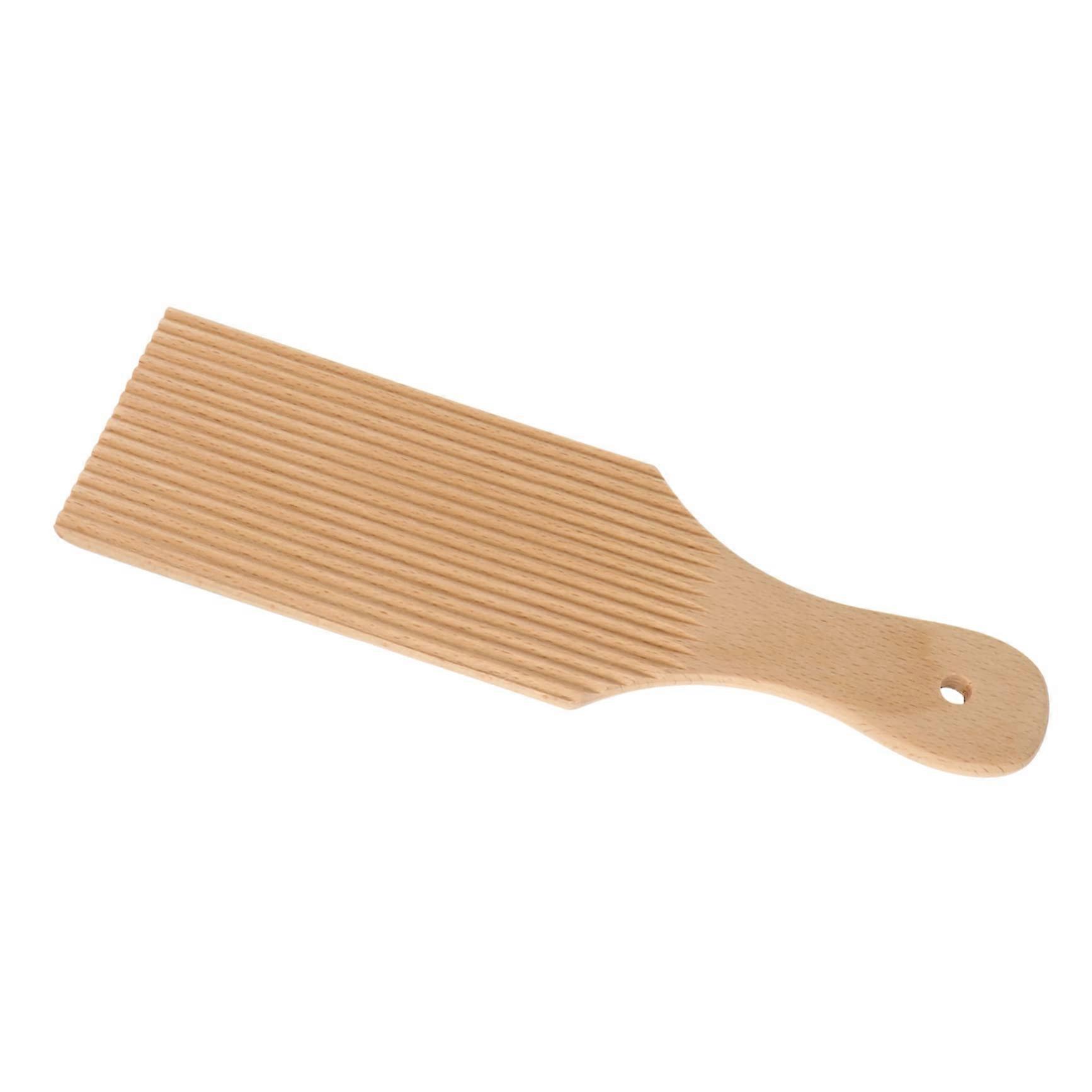 Beechwood Pasta Board with Handle for Spaghetti Noodles, Durable Wooden Build for Homemade Pasta