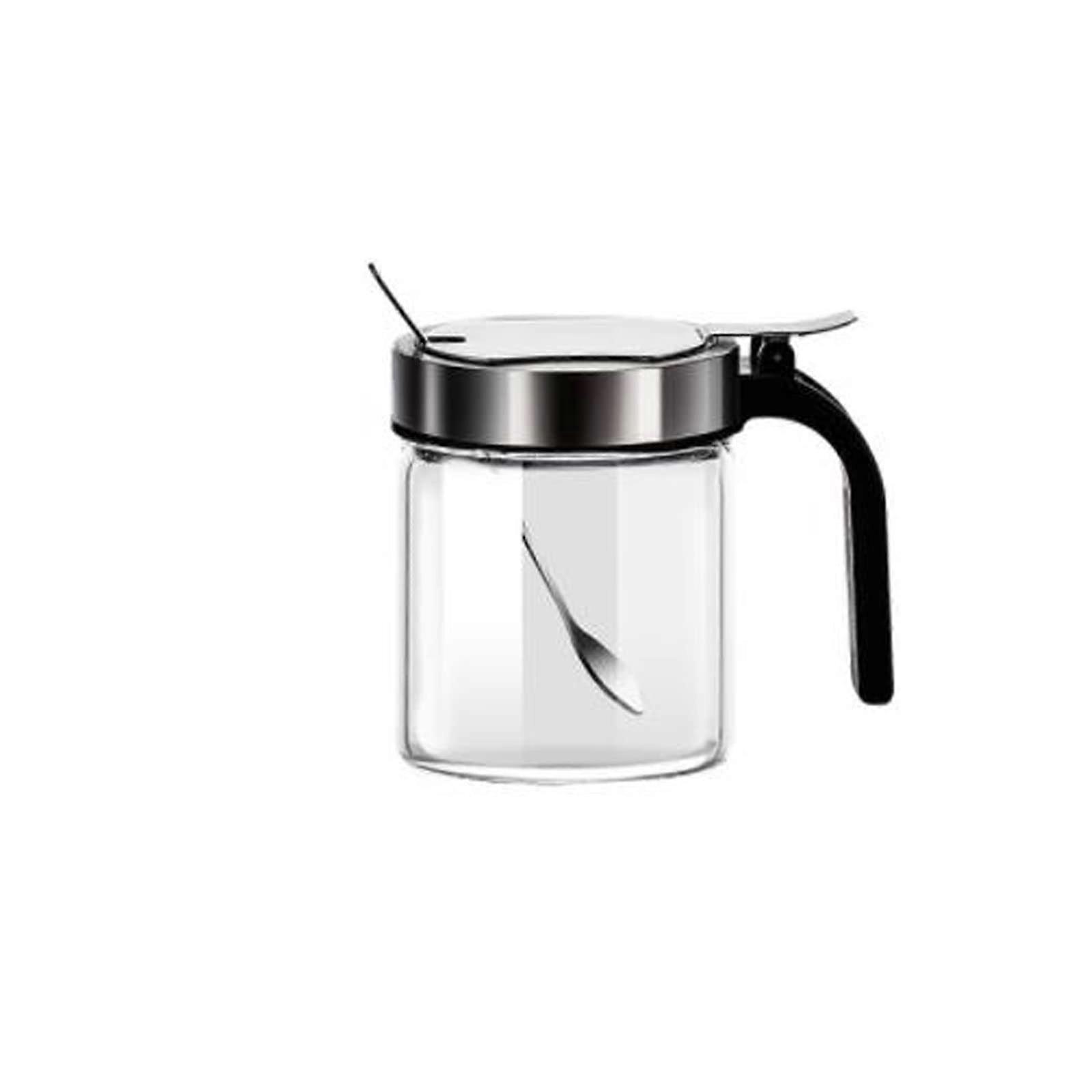 Spice Jar Set with Sugar Bowl, Large Capacity Transparent Seasoning Containers, SpillProof and Dishwasher Safe