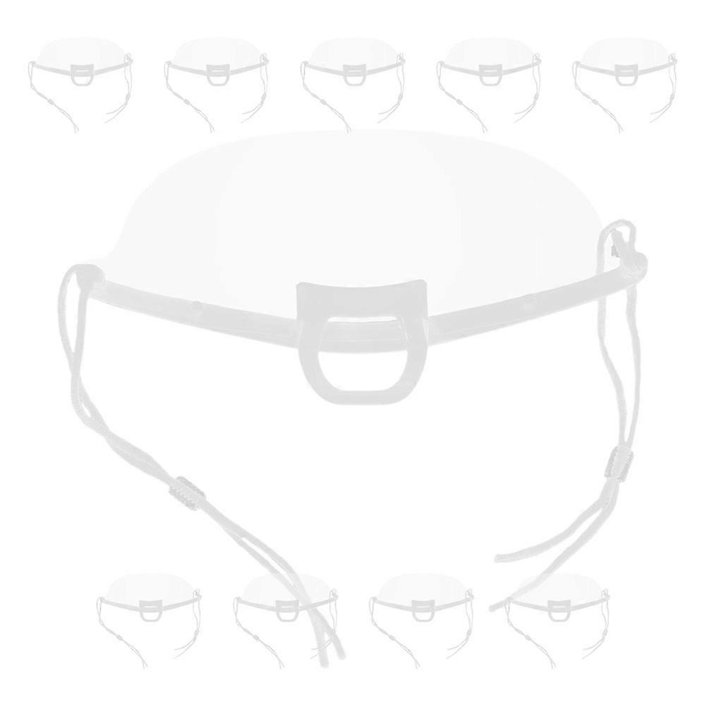 Reusable Protective Plastic Spit Mask for Restaurant Use 50Pcs Clear Covers