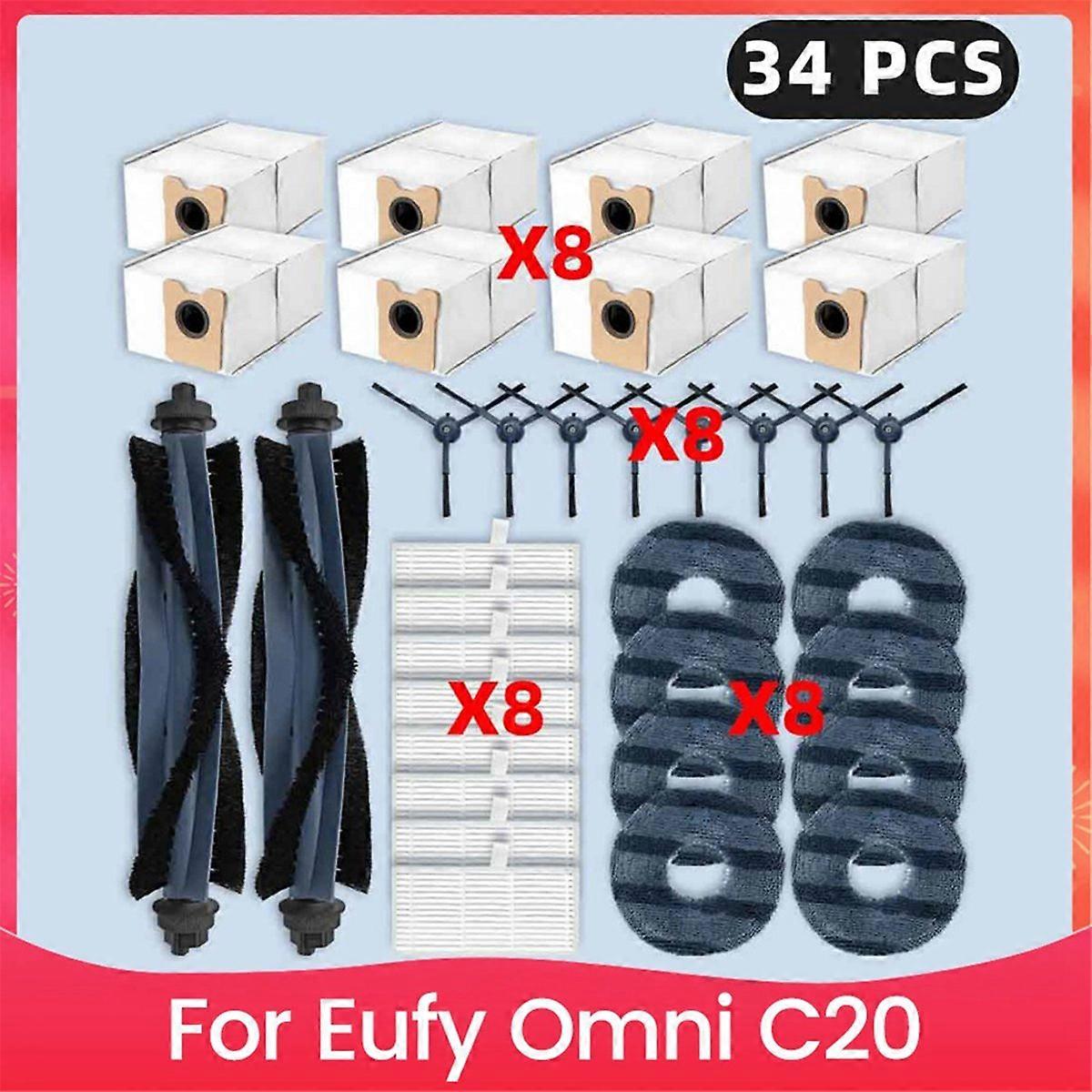 Für Omni C20 Roboter-Staubsauger-Ersatzteile Hauptseitenbürste