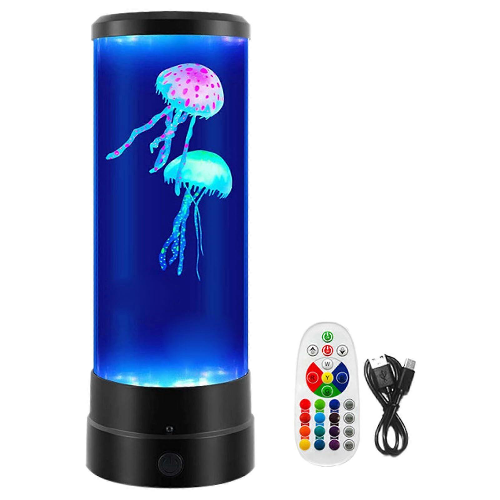 Jellyfish Lamp with Remote Control, 7Color LED Aquarium Light for Bedroom and Home Decor