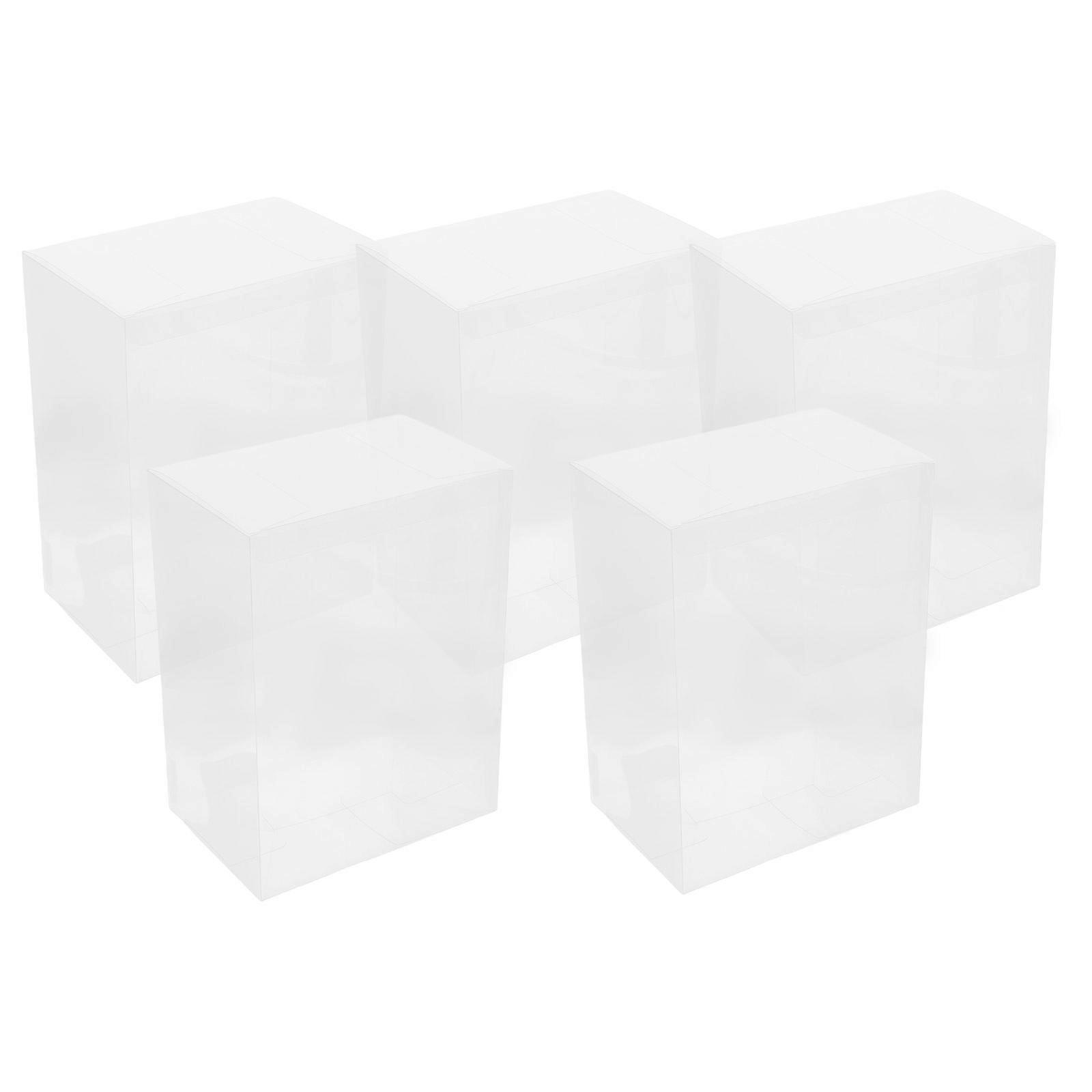 Display Cases For Collectibles Rectangular PVC Case For Game Enthusiasts Transparent Stackable 20.00X15.00X10.00CM 5Pack