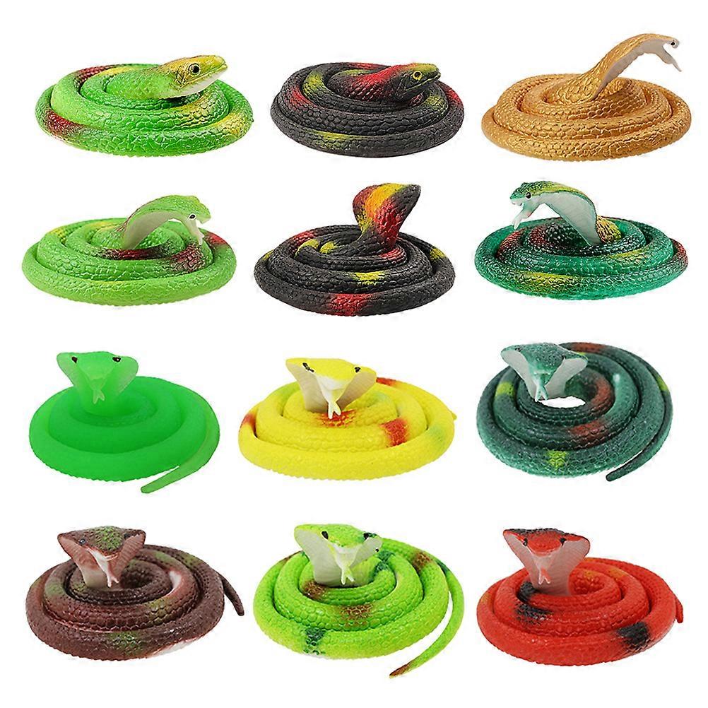 Halloween Tricky Snake Rubber Toy Simulation for Party 24Pcs Assorted