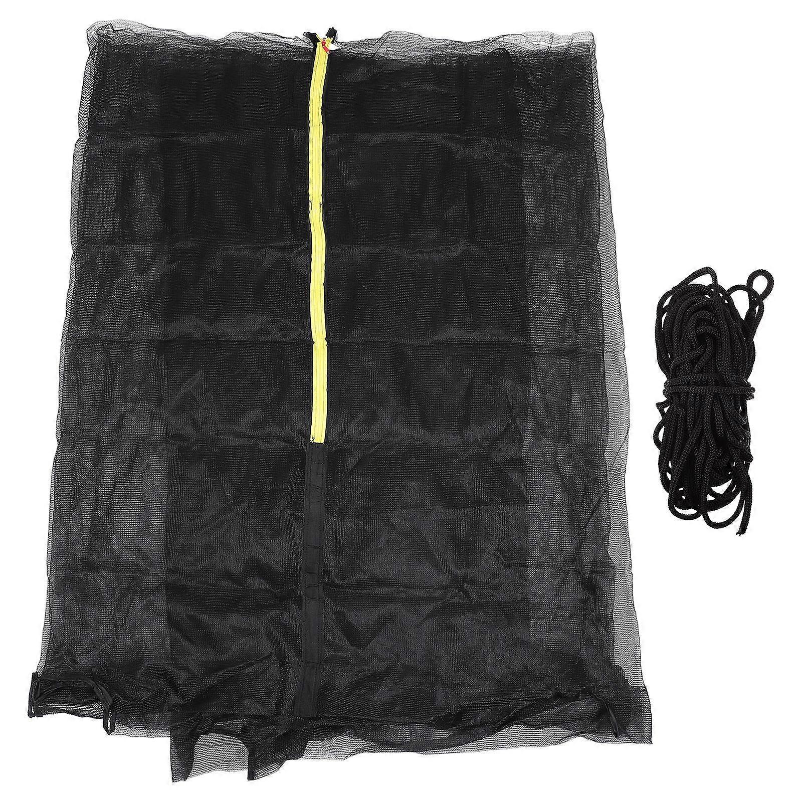 Black Trampoline Protective Net for Trampoline Safety 1Set Plastic Netting