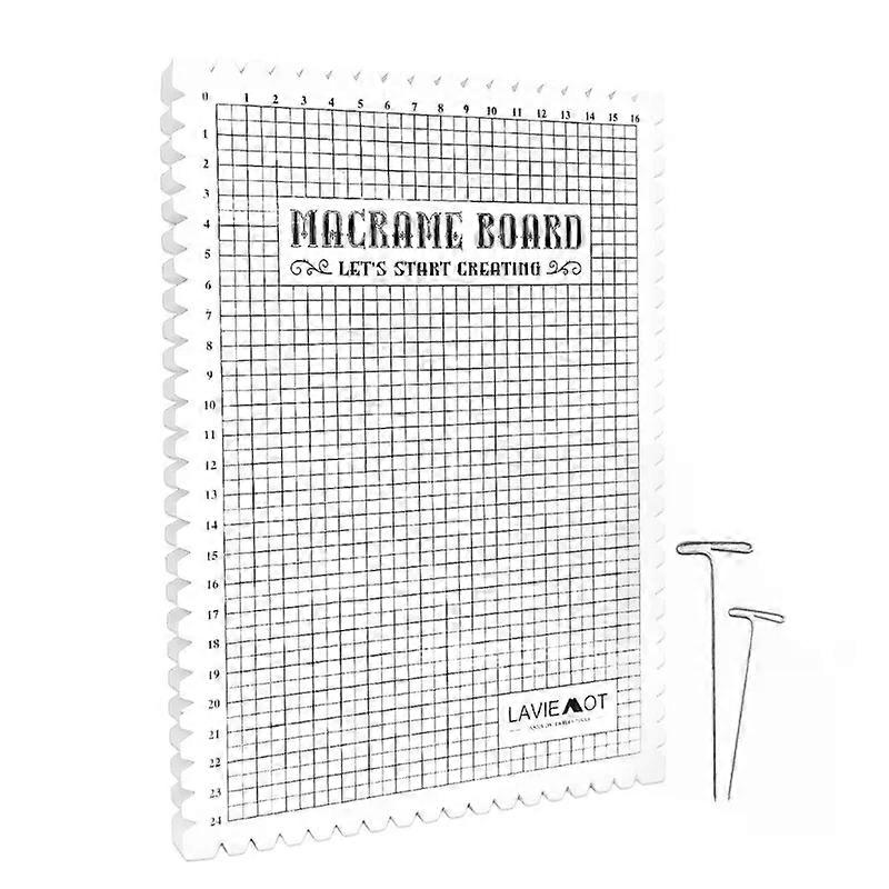 Creative Macrames Board Handcraft Knitting String Grided Boards Mat DIY Woolen