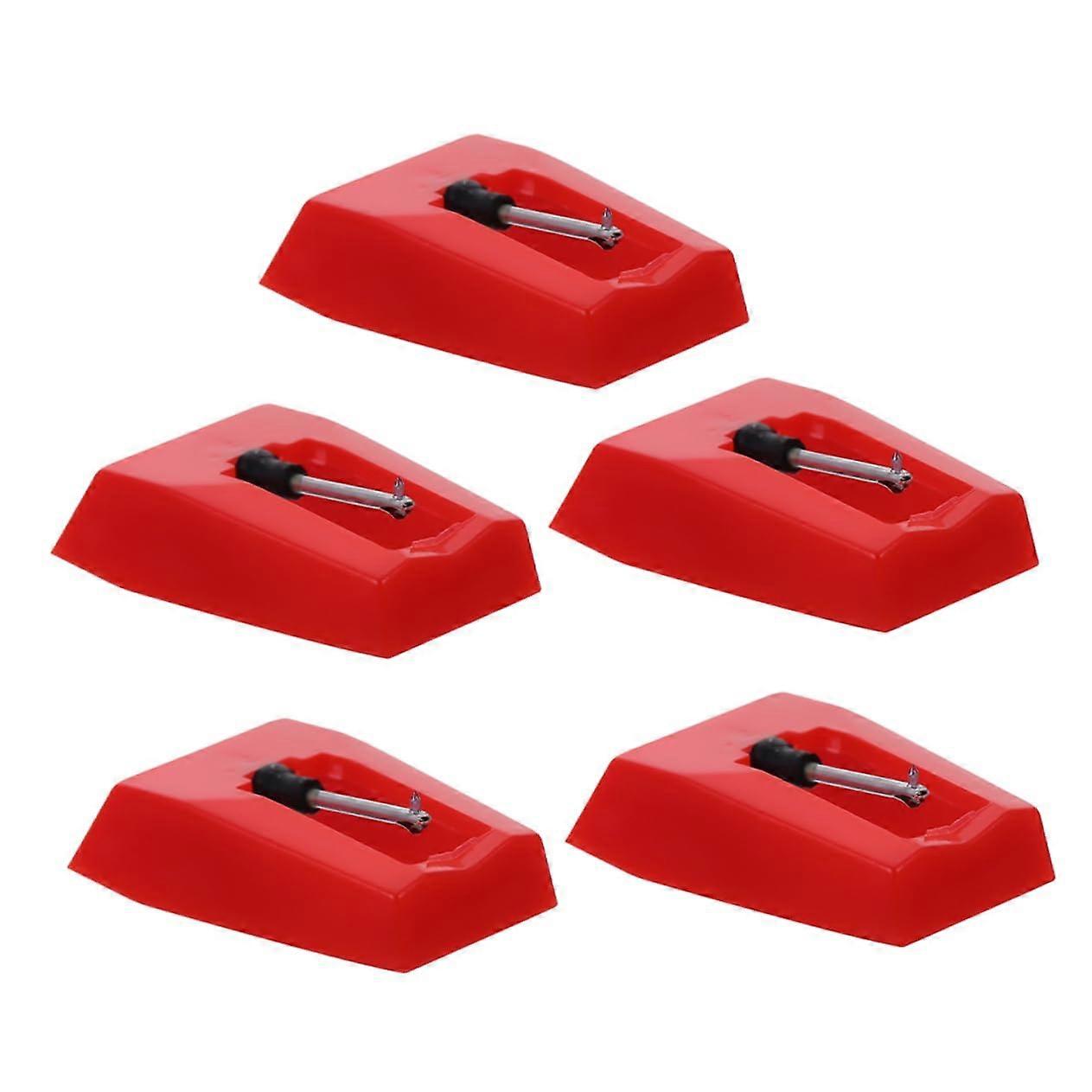 5pcs Record Player Needle Replacement Stylus for Turntable Vinyl Player Aluminum Easy Install