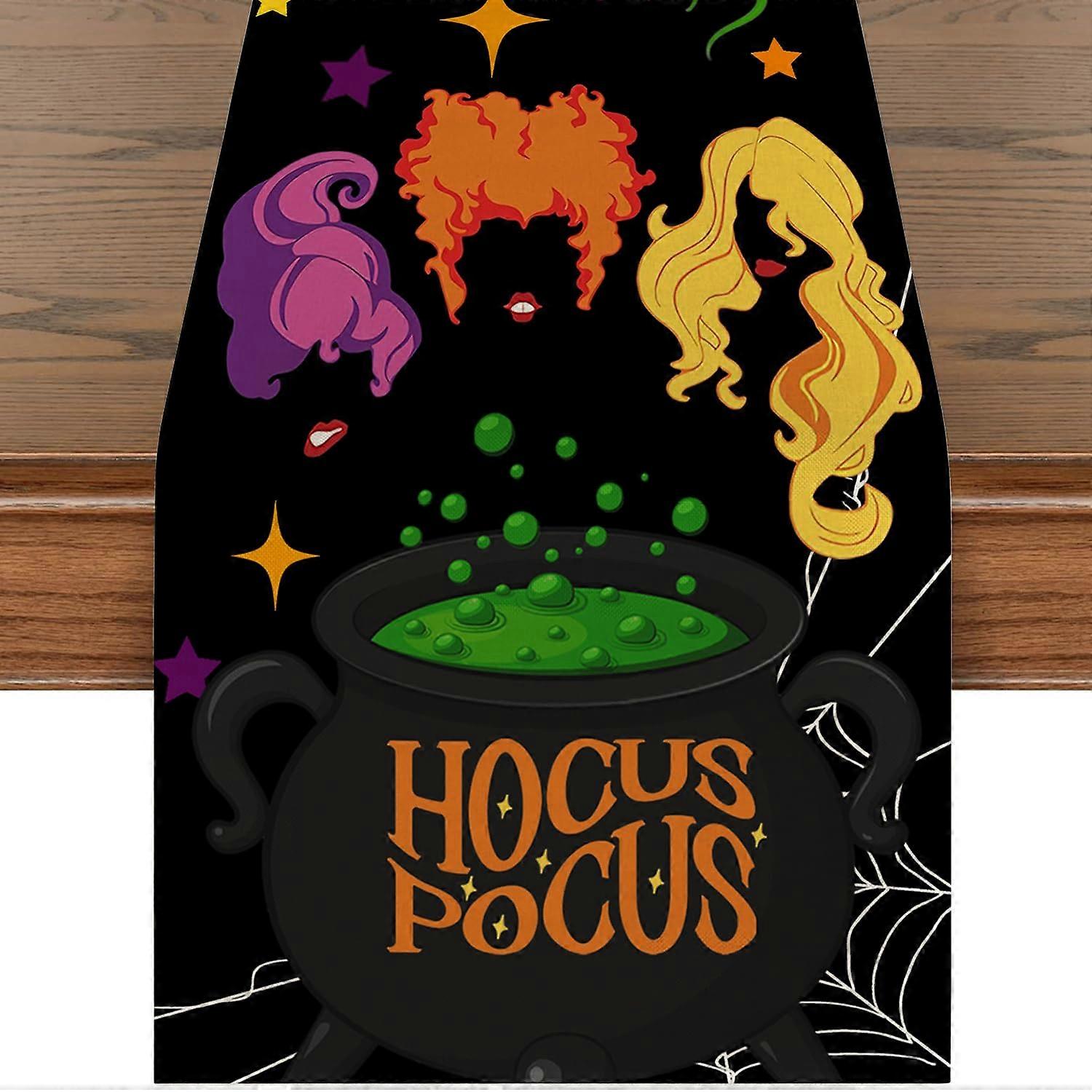 Halloween Table Runner 13x72 Inches Design Durable Polyester for Party and Dining Decor