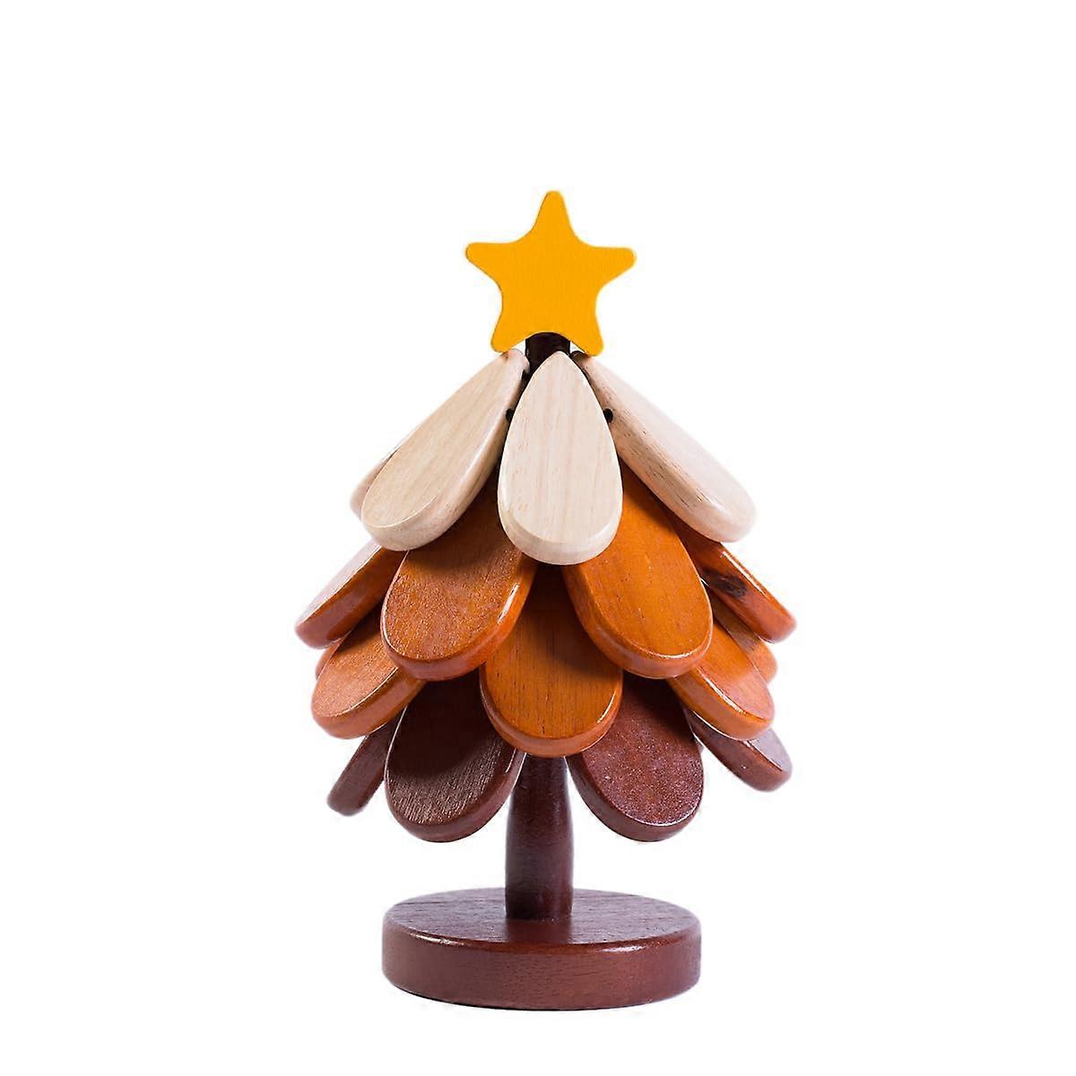 Christmas Coaster Set, Solid Wood HeatResistant Holiday Table Decoration, 4Piece Star Design