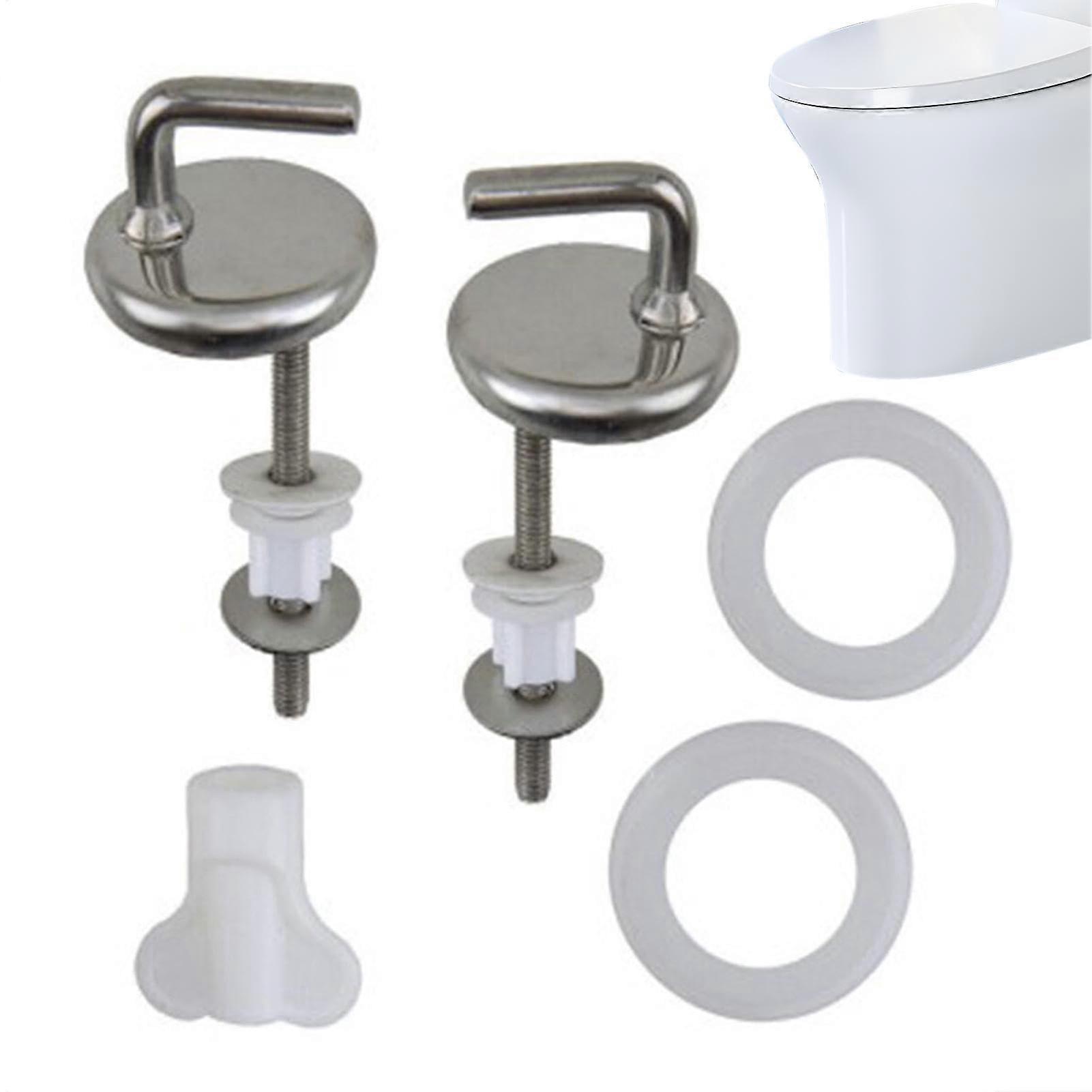 Stainless Steel Toilet Seat Hinges Replacement Kit, RustResistant  Fix for Home and Public Use