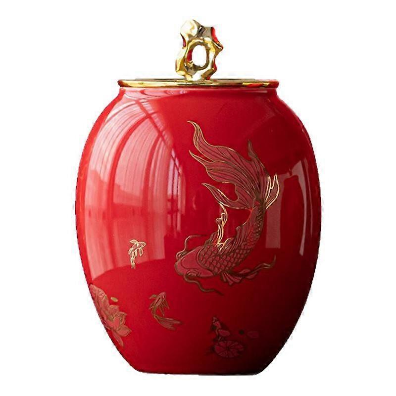 Ceramic Tea Jar Extra Large HY Sealed Moisture-Proof Storage Bulk Tea Warehouse Pu-Erh Black Tea Green Tea Gift Box Customization