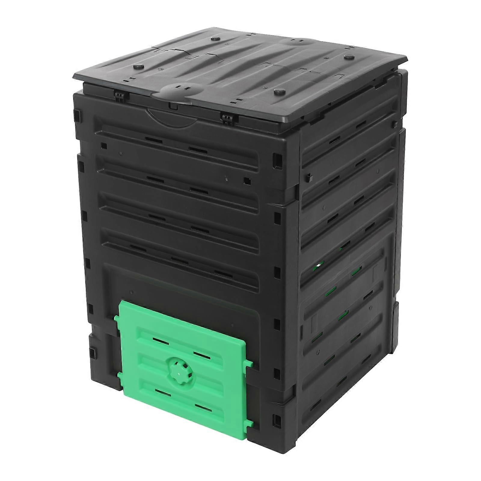 Garden Compost Bin 450L Large Capacity Outdoor Yard Waste Composter with Ventilation for Fast Composting