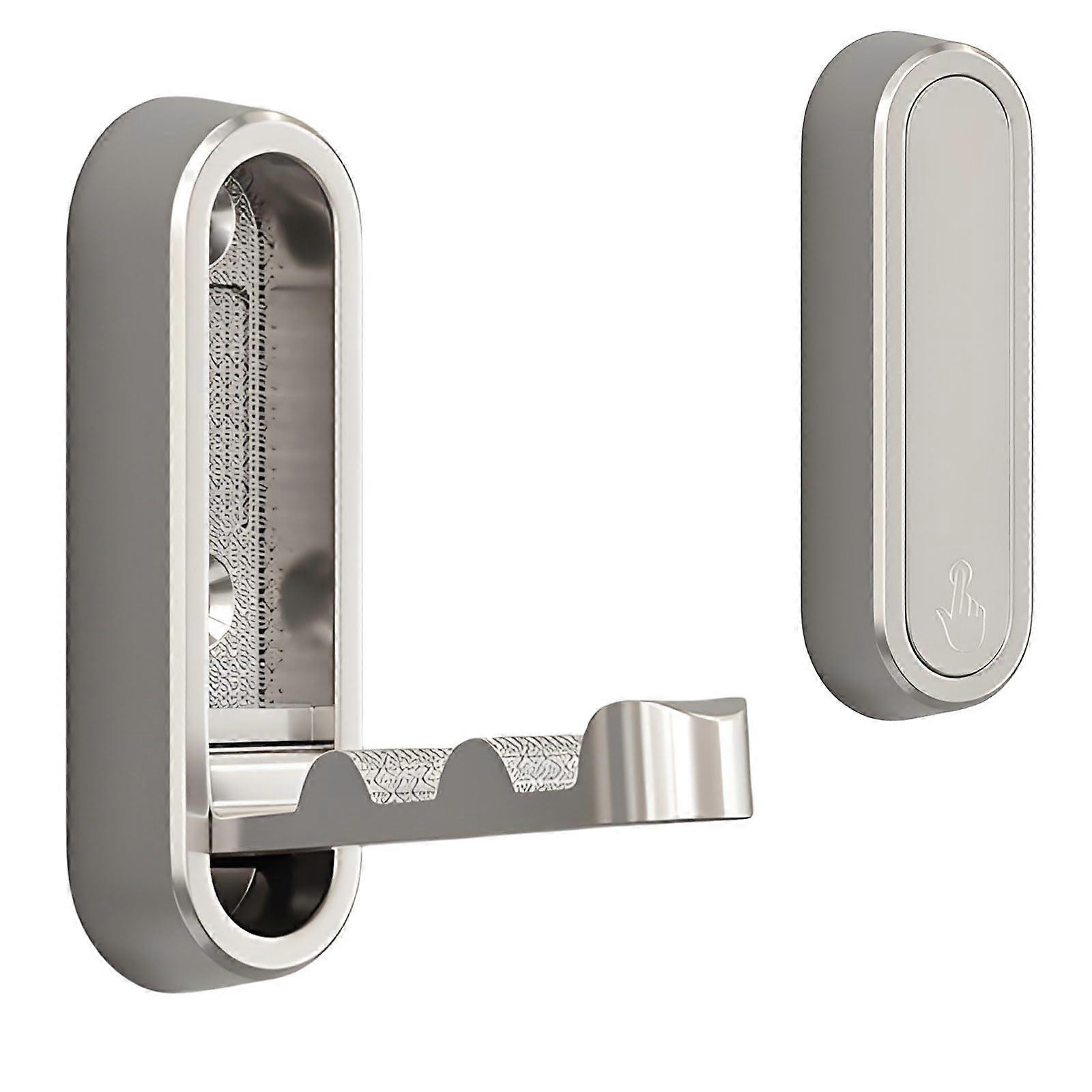 2Pcs Heavy Duty Folding Wall Hooks Silver, SpaceSaving Rustproof Hooks for Coats Bags Towels