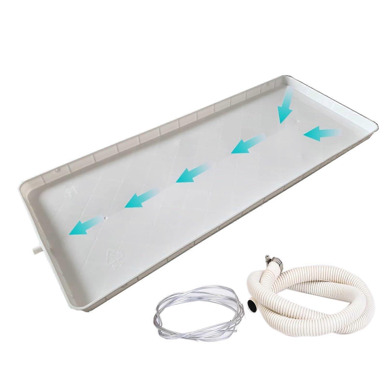 Air Conditioner Drain Tray with Hose for Mini Split Outdoor Unit, Efficient Water Drainage PP5 Plastic