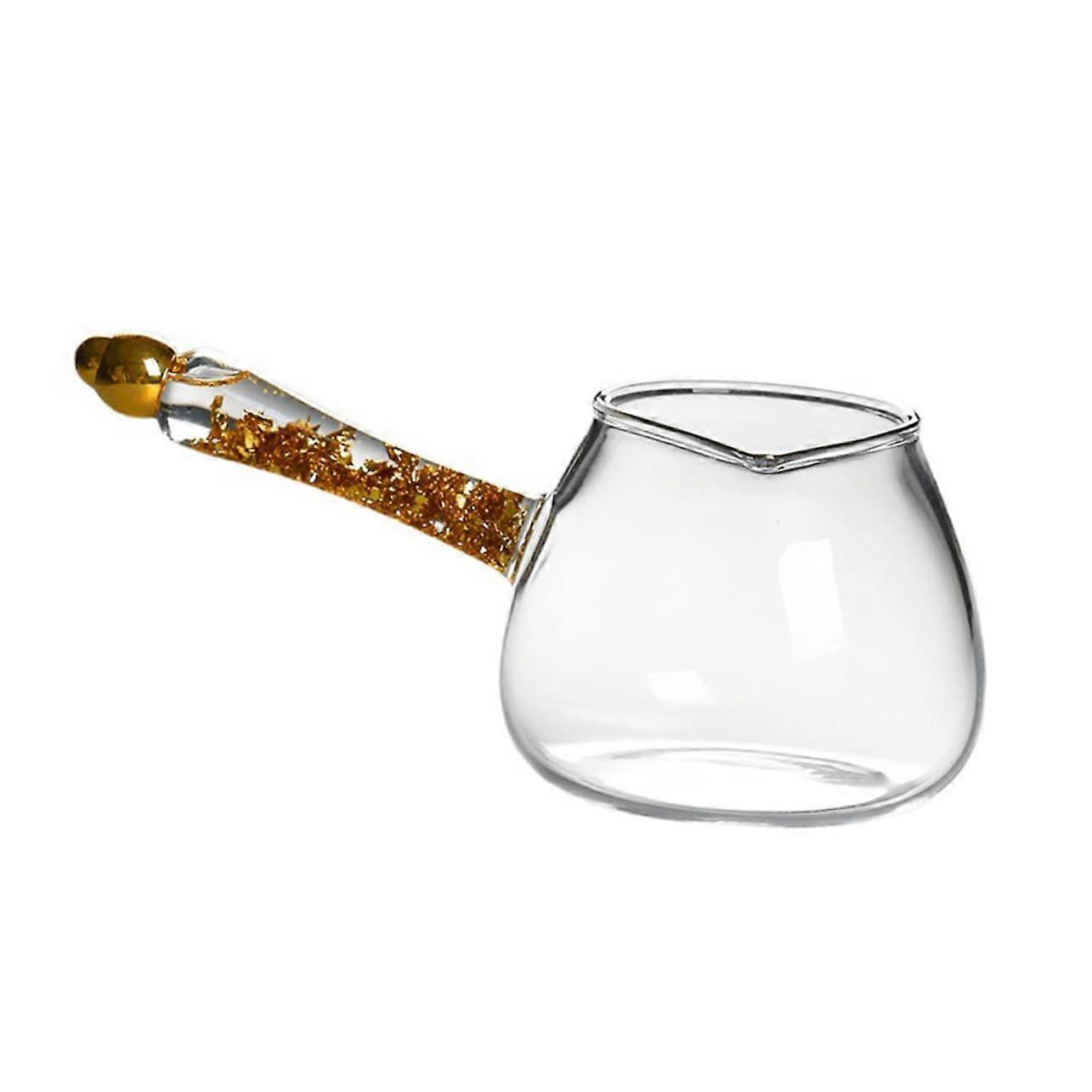 Glass Tea Infuser Cup Borosilicate with Lid Clear Eagle Spout Smooth Pouring Crystal Design