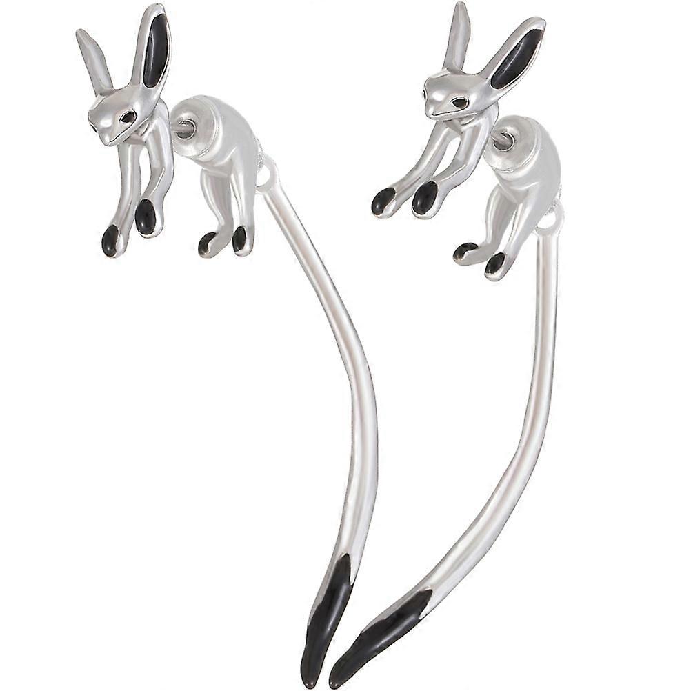 Fox Earrings 2Pairs Statement Earrings for Decoration