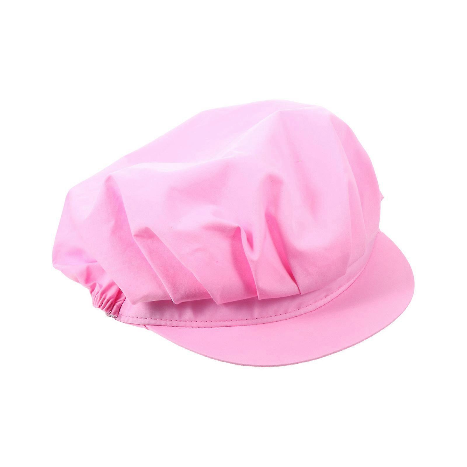 Breathable Work Hat Unisex Elastic Kitchen Cooking Hat Round Back With Elastic String 1Pack For Kitchens