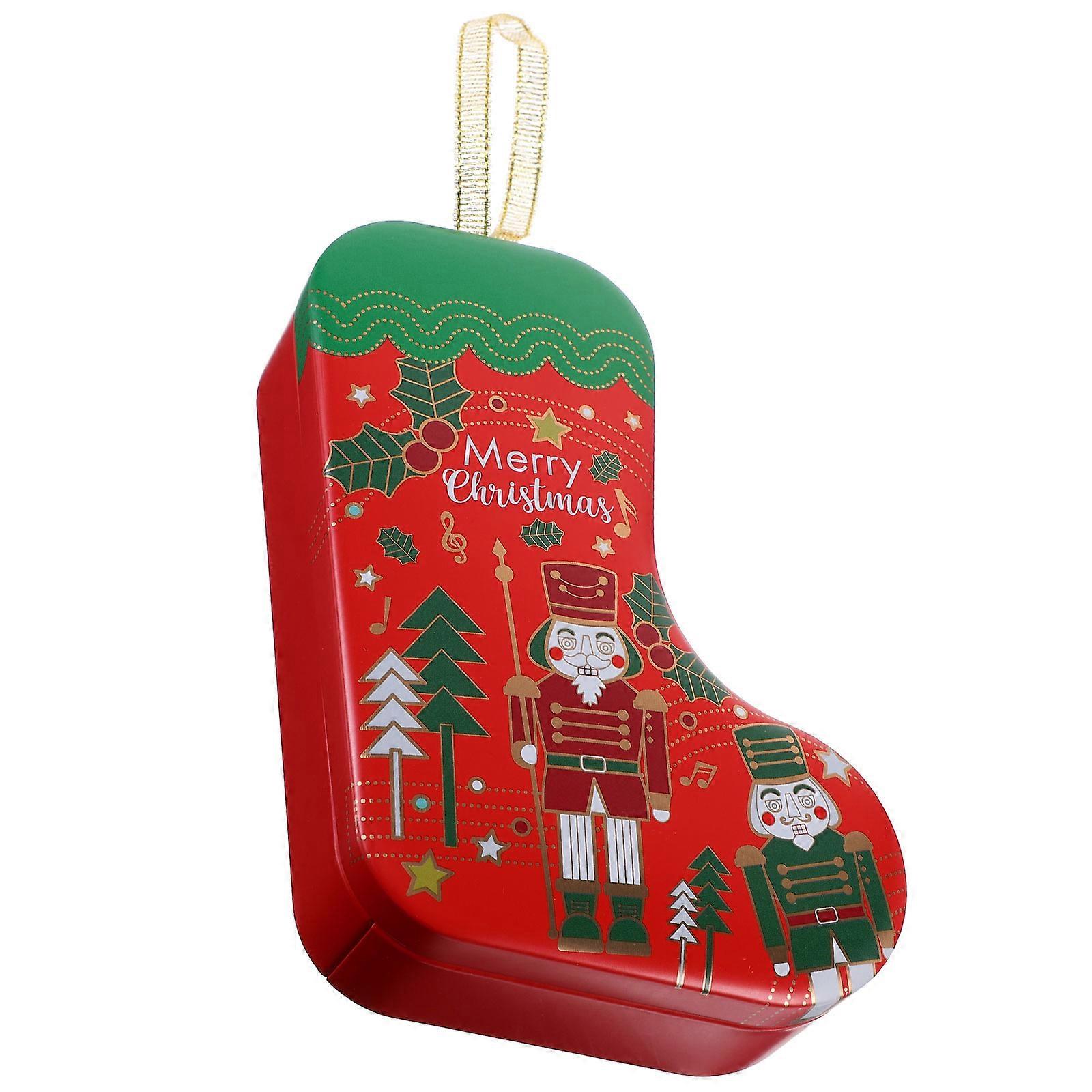 Christmas Candy Container Tinplate Box for Storage Use 4Pcs Pack