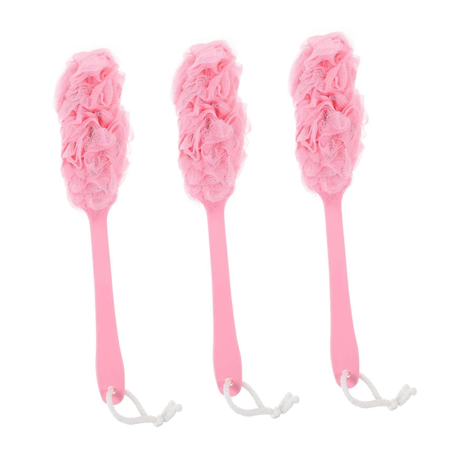 Bath Brush Set 3pcs with Long Handle for Deep Cleansing and Gentle Exfoliating Shower Massage