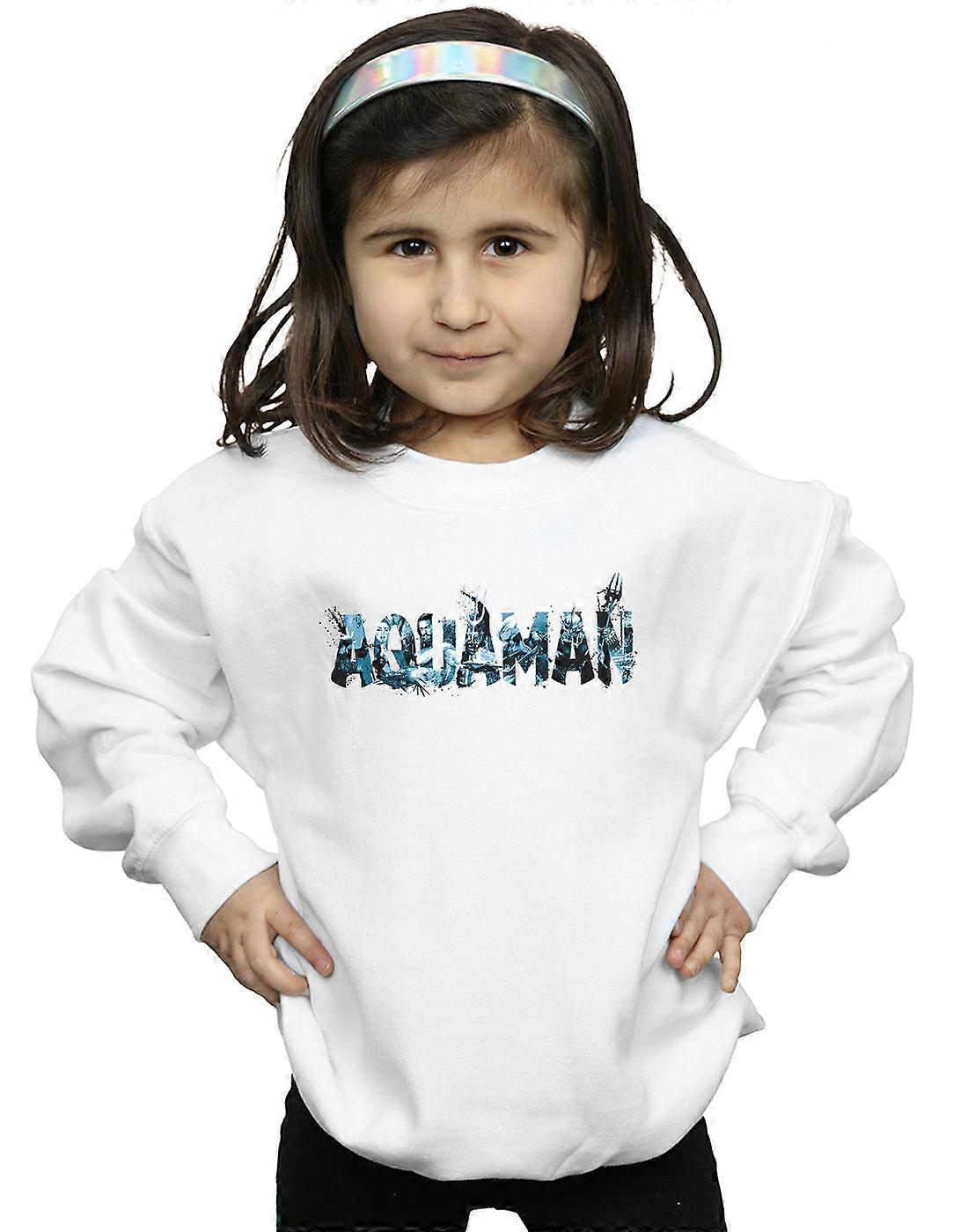 DC Comics jenter Aquaman tekst Logo Sweatshirt