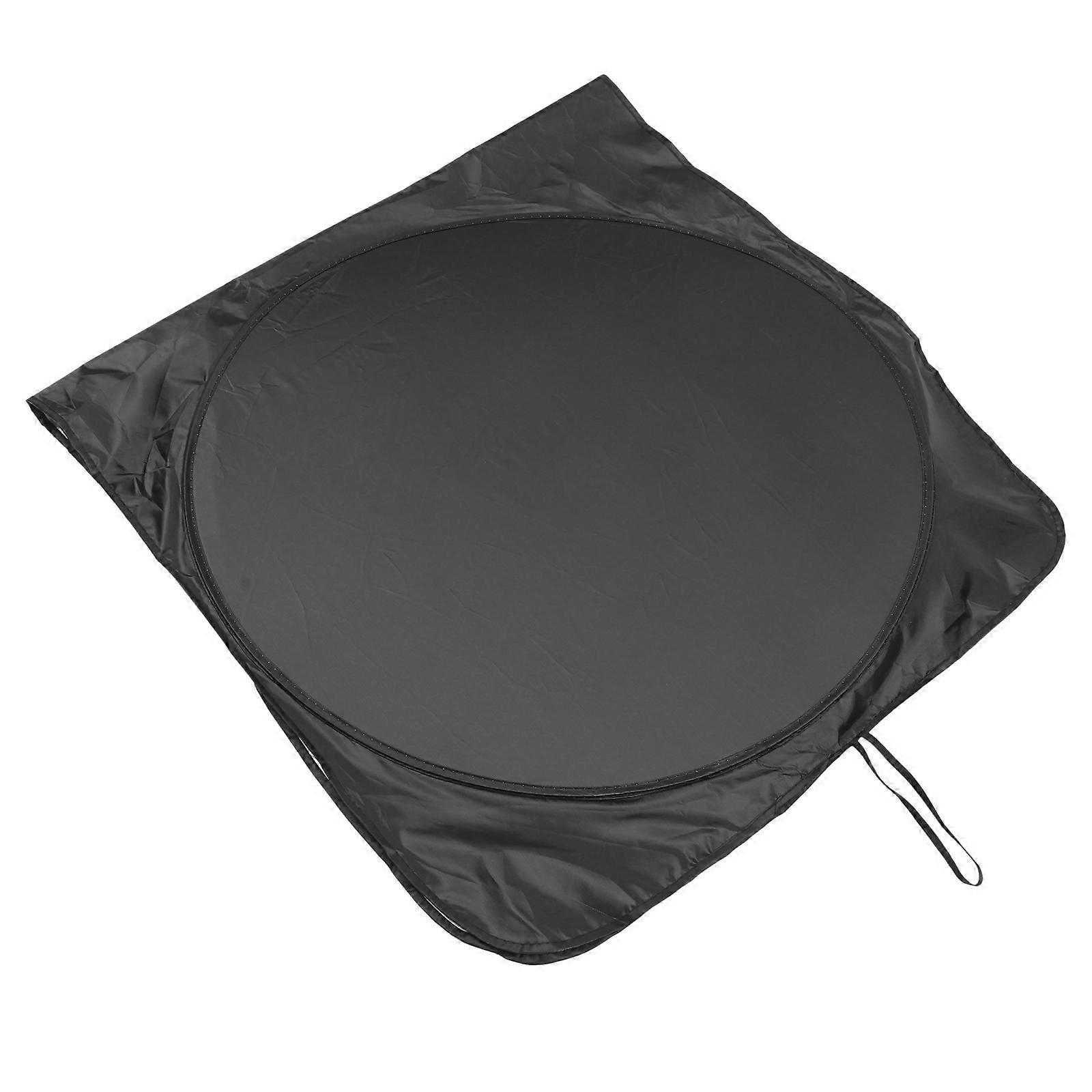 Folding Sunshade Protector for Car with Silver Cloth Material and Two Suction Cups 1Pc