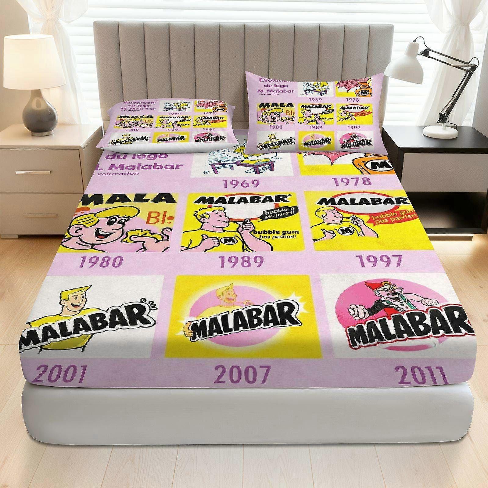 3pcs Retro Comic Pop Fitted Sheet Three Piece Set