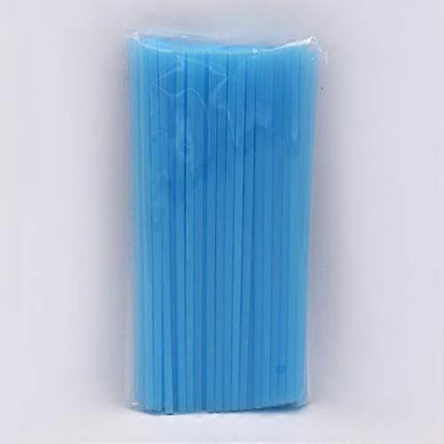 100 Pack Light Blue Plastic Drinking Straws 7 Inch Disposable Party and Beverage Use