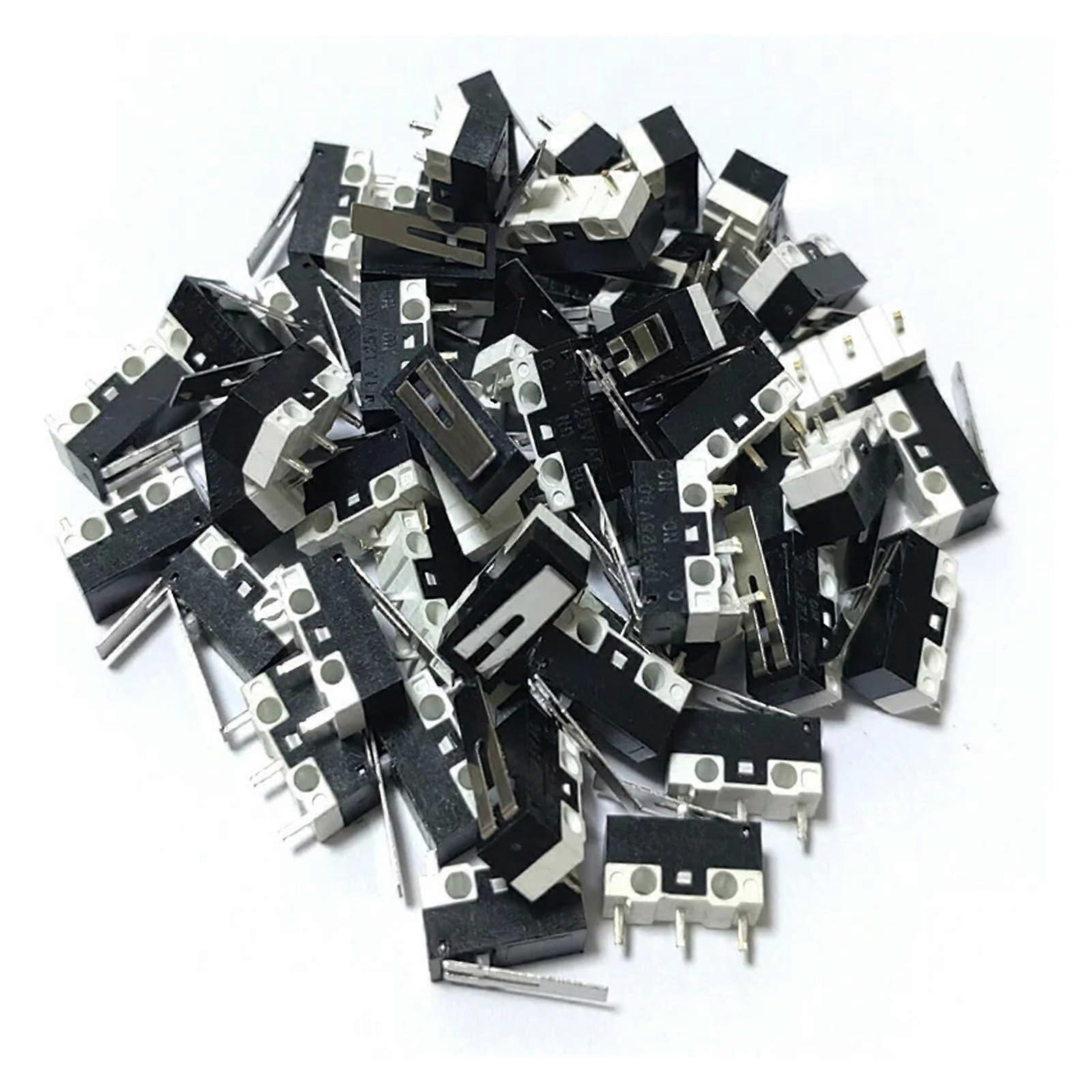 50PCS SPDT Limit Switch Momentary Push Button 3A 125V AC 3Pin Compact 12x6x6mm
