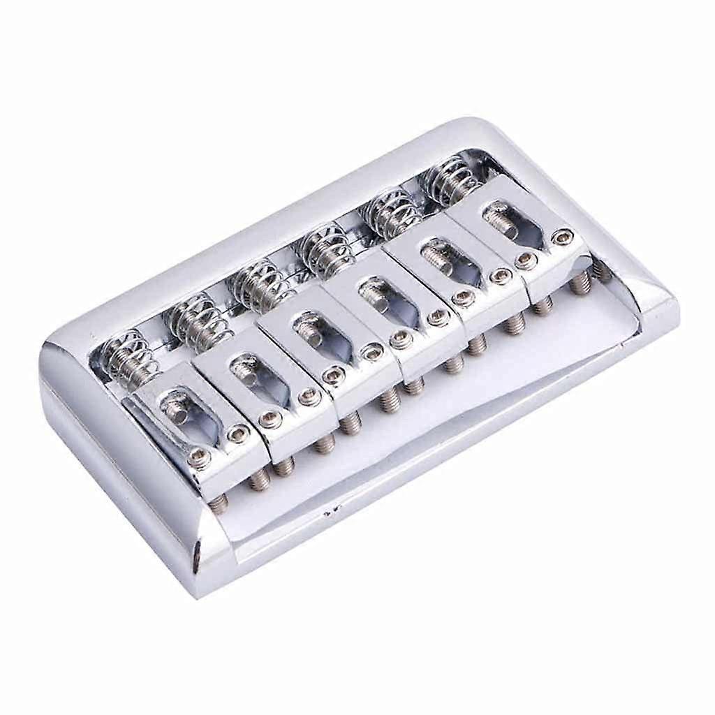 Electric Guitar Bridge 6 String Hardtail for Strat Tele, HeavyDuty Fixed String Through Replacement
