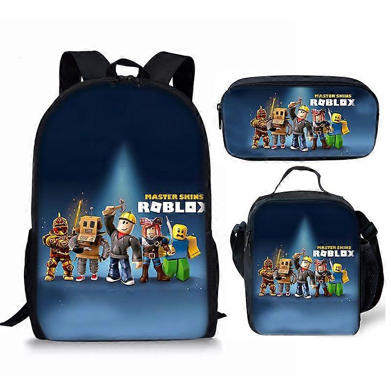 Virtual World Printed Backpack Rob Lois Schoolbag Pencil Case Combination Set For Primary School Students