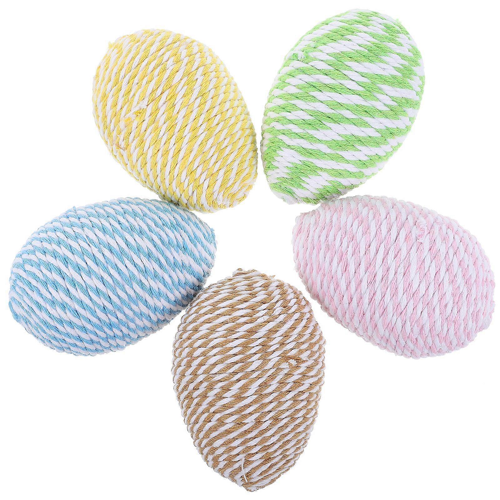 5pcs  DIY Foams Easter Eggs Imitation Colorful Eggs Easter Stuffer Decorations