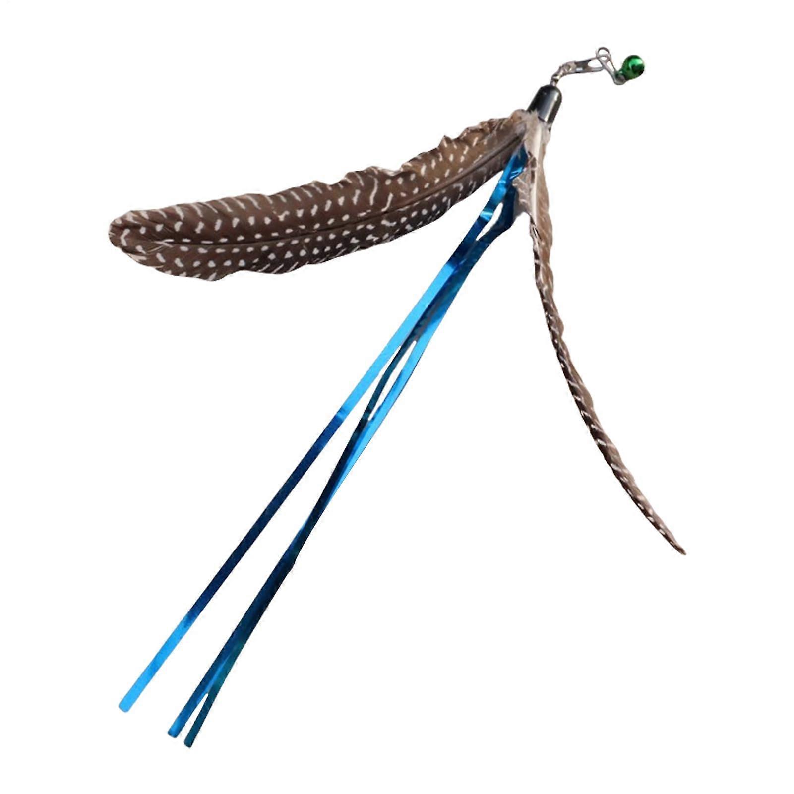 Cat Feather Toy with WindActivated Motion and Glitter Threads, Rotating Interactive Teaser for Cats