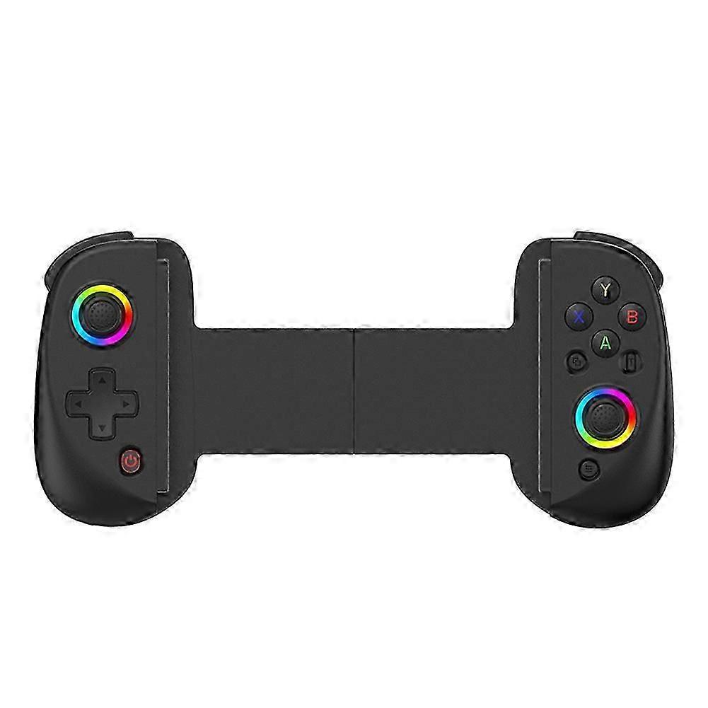 D8 Telescopic Game Controller RGB Light Mobile Game Controller with 6-Axis Vibration for Android IOS PS3 PS4 Switch PC,A