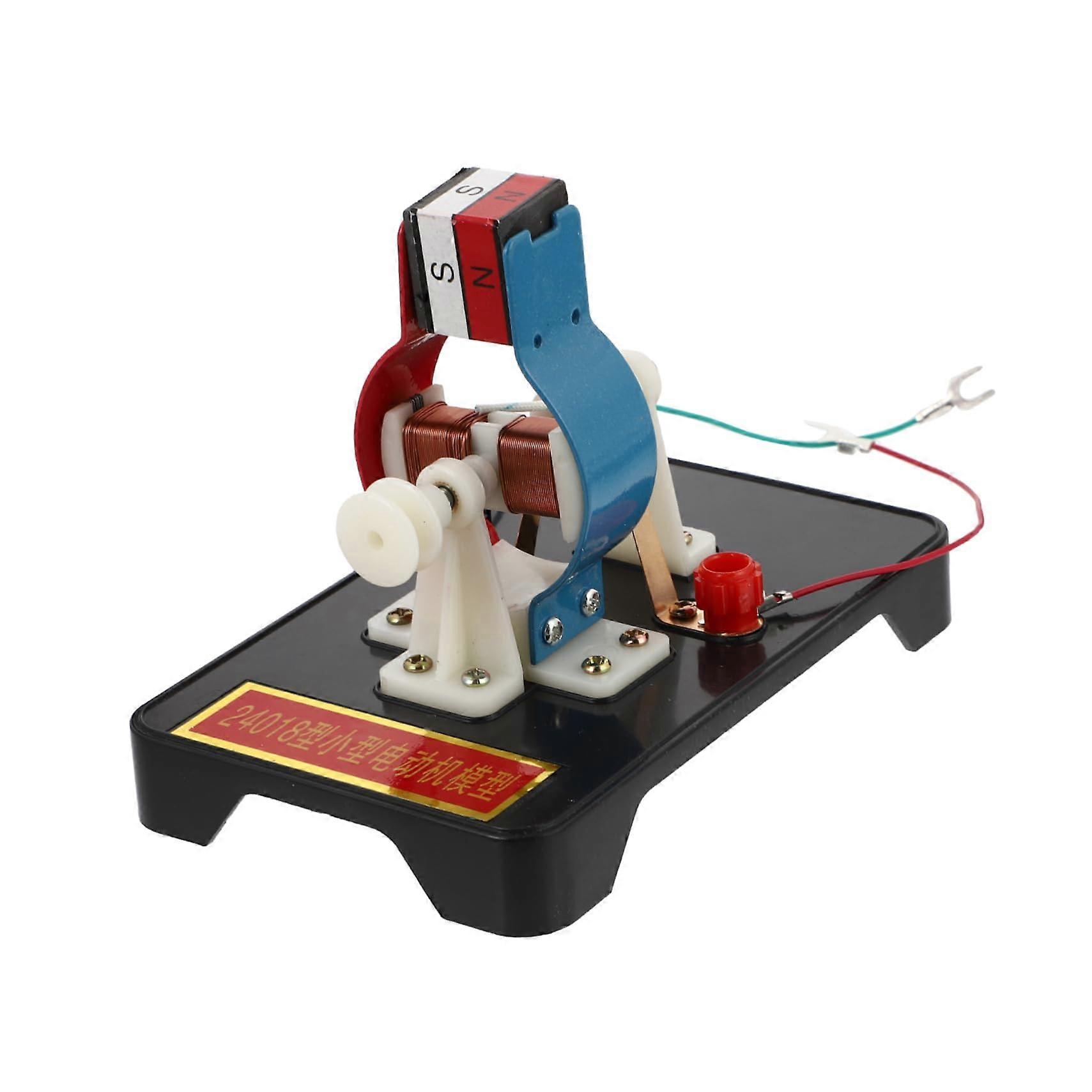 Mini Electric Motor Model Kit with Visual Rotation Demo and ColorCoded Magnetic Poles for Physics Experiments