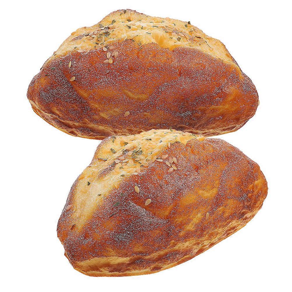 Simulation Artificial Bread Realistic Artificial Bread for Display 2Pcs